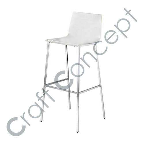 White Metal Bar Chair Indoor Furniture