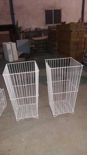 Jadu Bin - Light Duty Iron Wire Shelving, Powder Coated Square Shelves for Shop, Supermarket, Warehouse