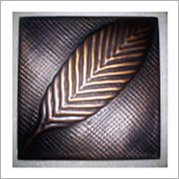 Copper Tiles with Leaves Design - Slate Material, Interior Usage , Elegant Leaf Pattern for Stylish Indoor Spaces