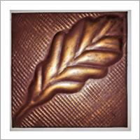 Copper Tiles with Leaves Design - Slate Material, Interior Wall and Floor Tiles with Nature-Inspired Leaf Pattern