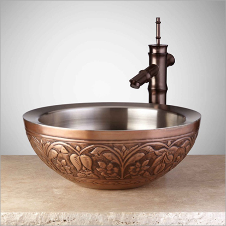 Amaryllis Double-Wall Copper Vessel Sink - Various Sizes , Available in Any Color