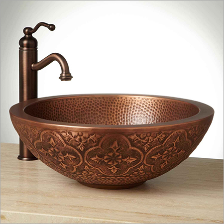 Any Color Bellis Double-Well Copper Vessel Sink