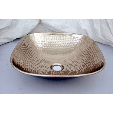 Any Color Square Copper Sink Hammered