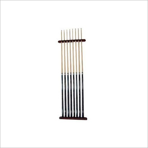 Billiard Table Cue Stand - High-Grade Oak, 8 Cues Capacity, Rubbed Dark Mahogany Stain | Wall-Mounted with Mounting Hardware, Stylish Storage Solution