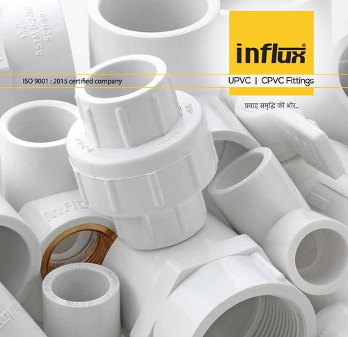 uPVC Pipe Fittings - PVC Material, 5-10mm Thickness, Round Shape, White Color | High Pressure Female Connection