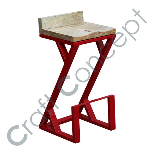 Red Metal Z Bar Stool No Assembly Required