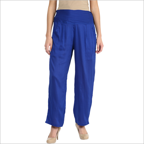 Ladies Rayon Blue Palazzo