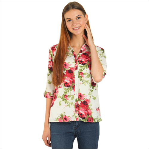 Ladies Floral Print Shirt