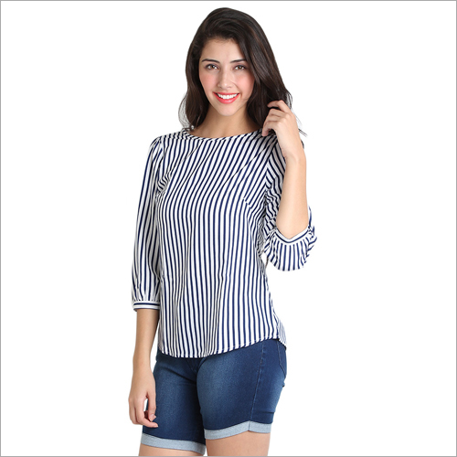 Ladies Stripe Print Top