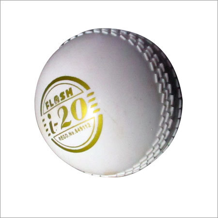 White Cricket Leather Ball