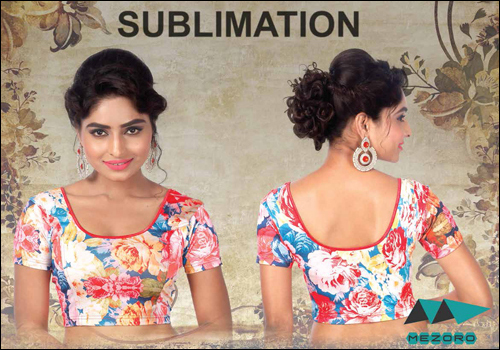 Cotton Printed Blouse - Multi-Color, Formal Dress Type , Short Sleeves for Ethnic Elegance