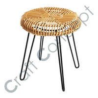 Metal & Bamboo Stool No Assembly Required