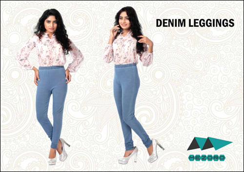 Sky Blue Denim Leggings