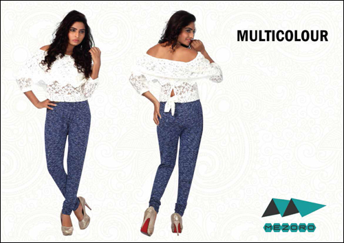 Blue Cotton Leggings