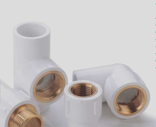 uPVC Brass Fittings - PVC, Round Shape, White Color, 5-10mm Thickness | High Pressure, Female Connection