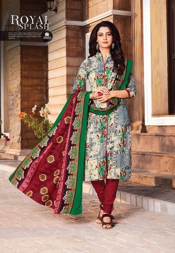 COTTON PRINTED UNSTITCHED DRESS MATERIALS