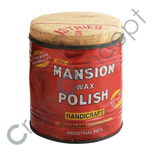 Indian Old Style Metal Stool No Assembly Required