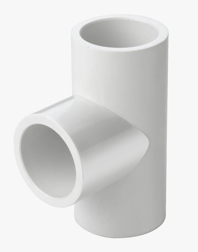 PVC Tee - PVC, Round Shape, 5-10mm Thickness, White Color | Male Connection, High Pressure Rating