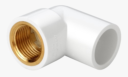 White Upvc Brass Elbow