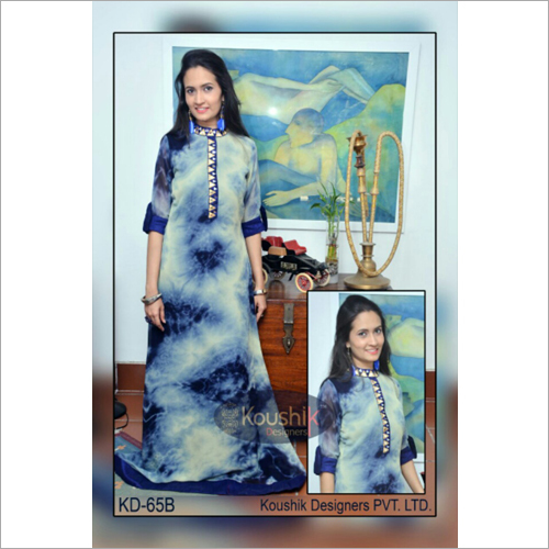 Tie N Dye Floor Length Kurti