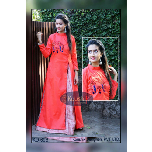 Embroidered Cape top and Skirt