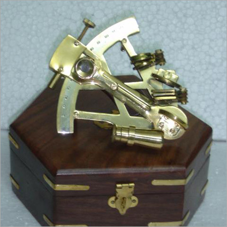 Golden Antique Brass Sextant