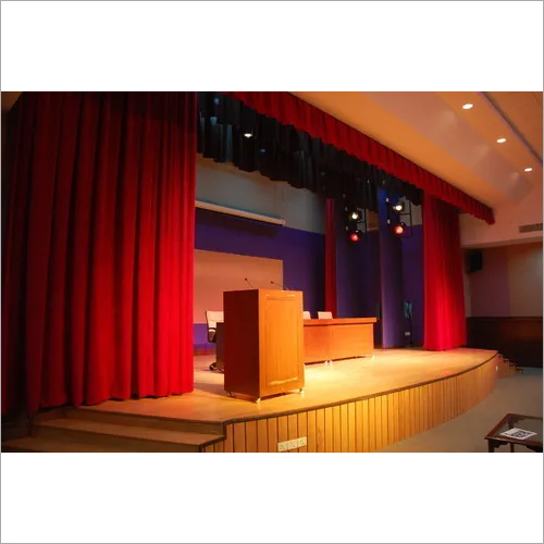 Motorized stage curtain