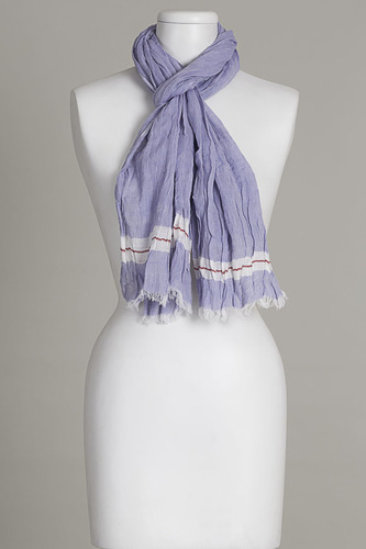 Striped Scarf - 100% Cotton, 70x180cm Dimensions | Stylish Short Length Accessory