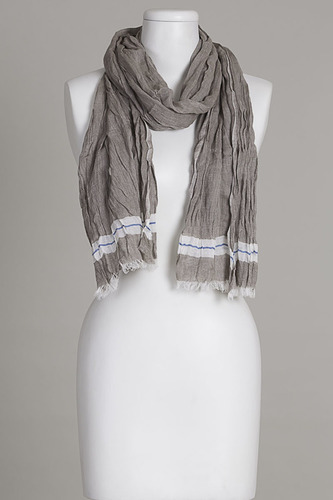 Striped Scarf - 100% Cotton, 70x180cm Size | Short Length and Customizable Packing Options