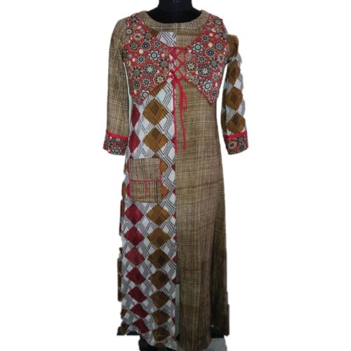 Dabu Print Kurti With Jacket Dabu Print Kurti With Jacket