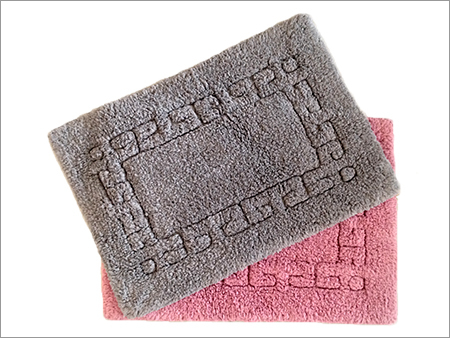 Cotton Bath Mat - 20x30 Inches, Grey, 10 mm Pile Height | Soft, Absorbent, Durable, Stylish, Comfortable