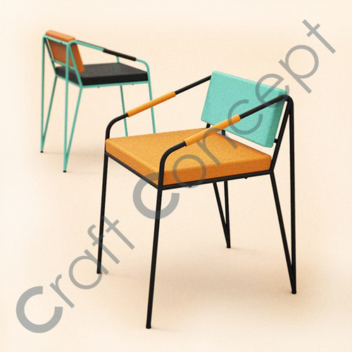 Metal & Fabric Seat Chair No Assembly Required