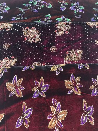 velvet two tone metalic print