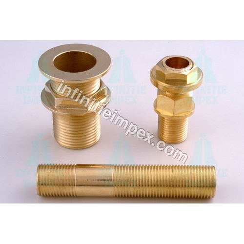Brass Tank Connector with Barrel Nipple