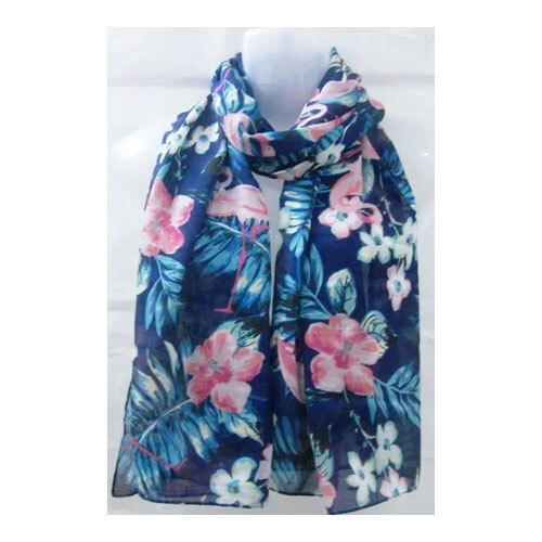 Poly Voile Floral Printed Scarf