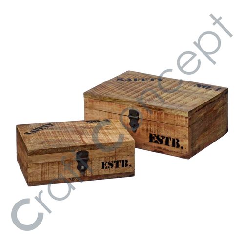 Set Of 2 Wooden Box No Assembly Required
