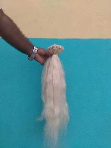 Weft Hair Extensions - Machine Weft Indian Human Hair, White Color for Baby Girls, Girls, and Women