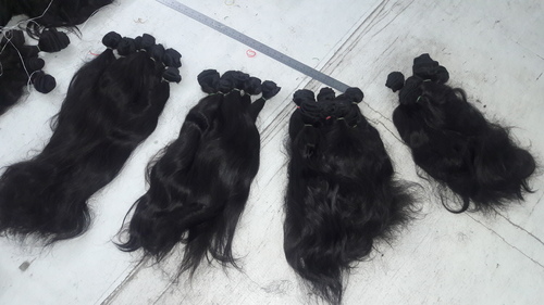 Black Remy Hair Machine Wefted