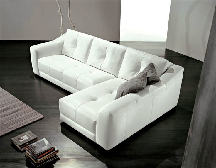 SOFA - Leather & Fabric, Varied Sizes, White | Elegant Design, Spacious Seating, Durable Material, Stylish Modern Look