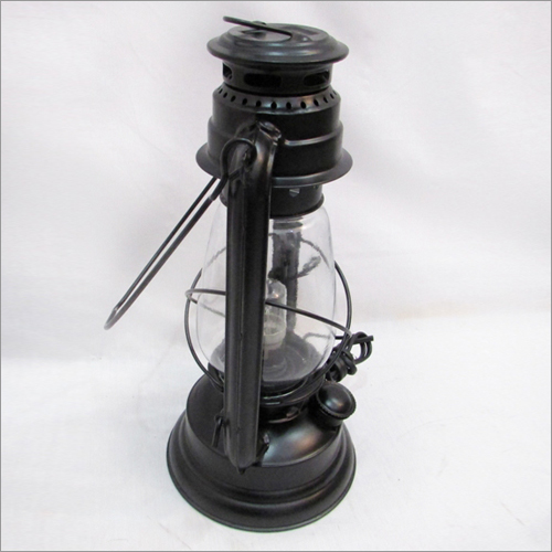 Oil Lamps - Metal & Glass, 12 Inches, Black | Bright Light, Long-Lasting, Portable, Durable, Easy Use, Kerosene Fuel