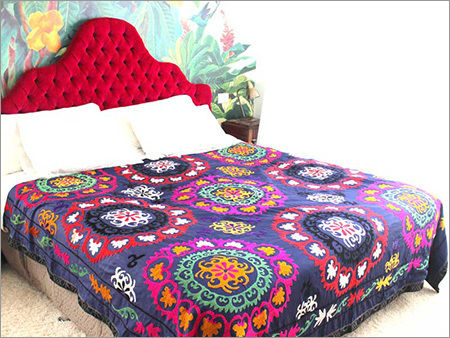 Suzani Embroidered Bed Cover