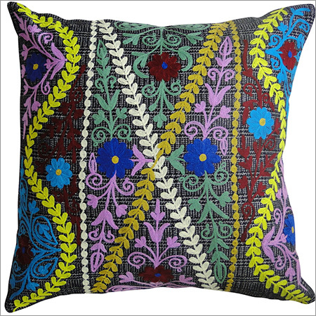 Multi Color Suzani Embroidered Cushion Cover