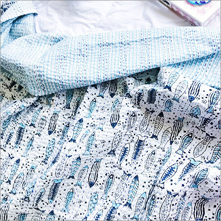 Block Print Kantha Blanket