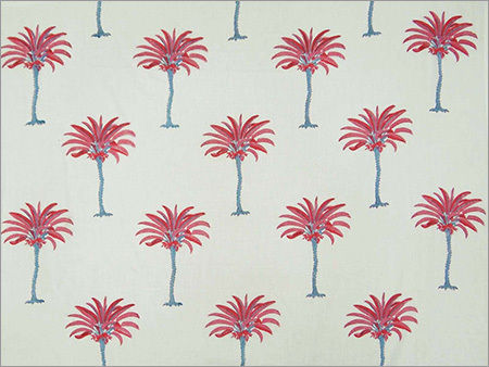 100%cotton Hand Block Print Palm Tree Fabric