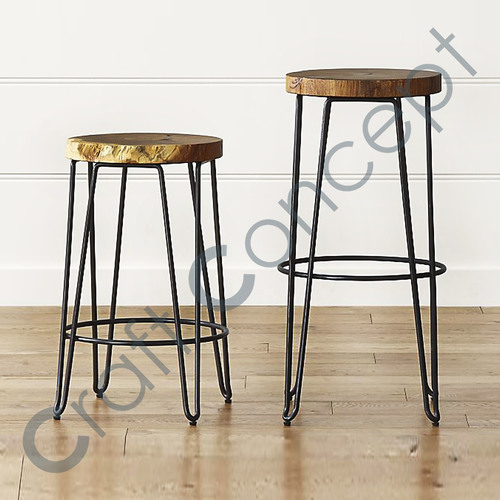 Hairpin Metal Bar Stool No Assembly Required