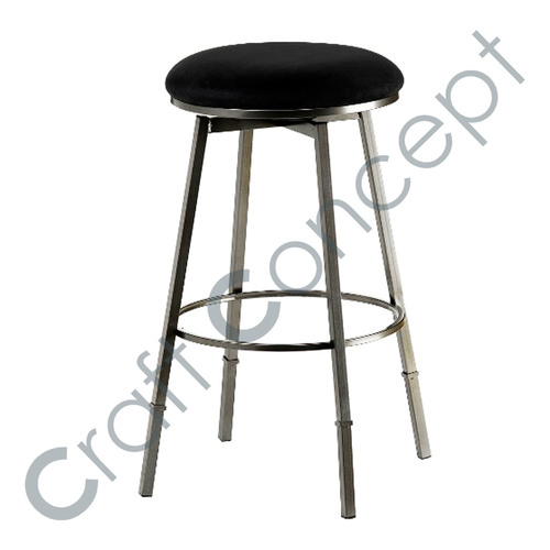 Metal & Leather Bar Stool No Assembly Required