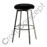Metal & Leather Bar Stool No Assembly Required