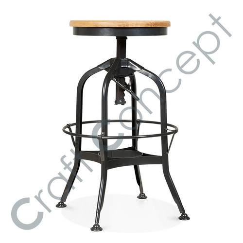 Revolving  Seat Metal Bar Stool No Assembly Required