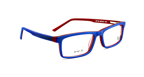 TP-147 Blue & Red Matte Frame - Matte Blue and Red Frame, For Men and Women