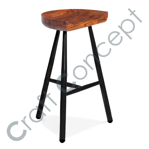 Sheesham Seat Bar Stool No Assembly Required